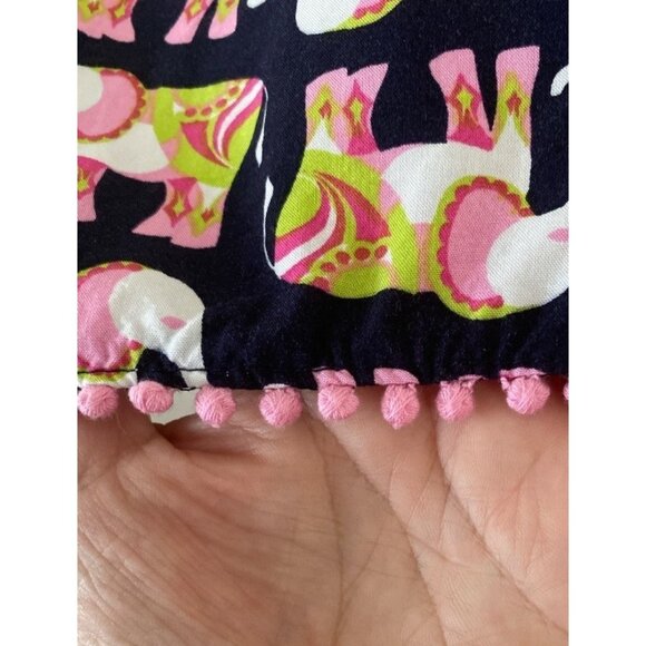 Crown & Ivy Sleeveless Top Sz XL Navy Background With Elephants - Picture 2 of 6